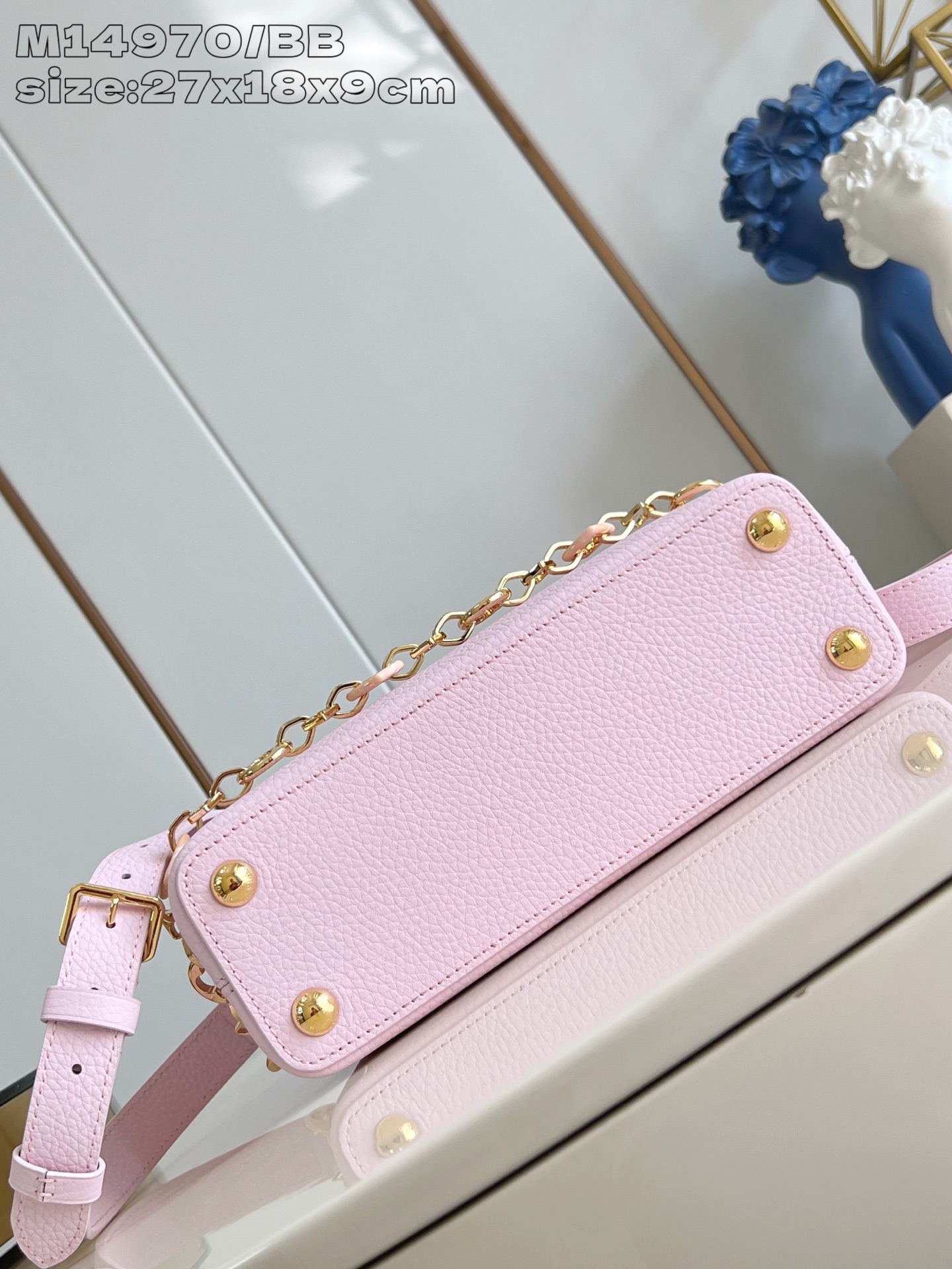 【顶级原单 M14970粉紫/小号 】Capucines BB 手袋以 1854 年路易威登初次开设门店