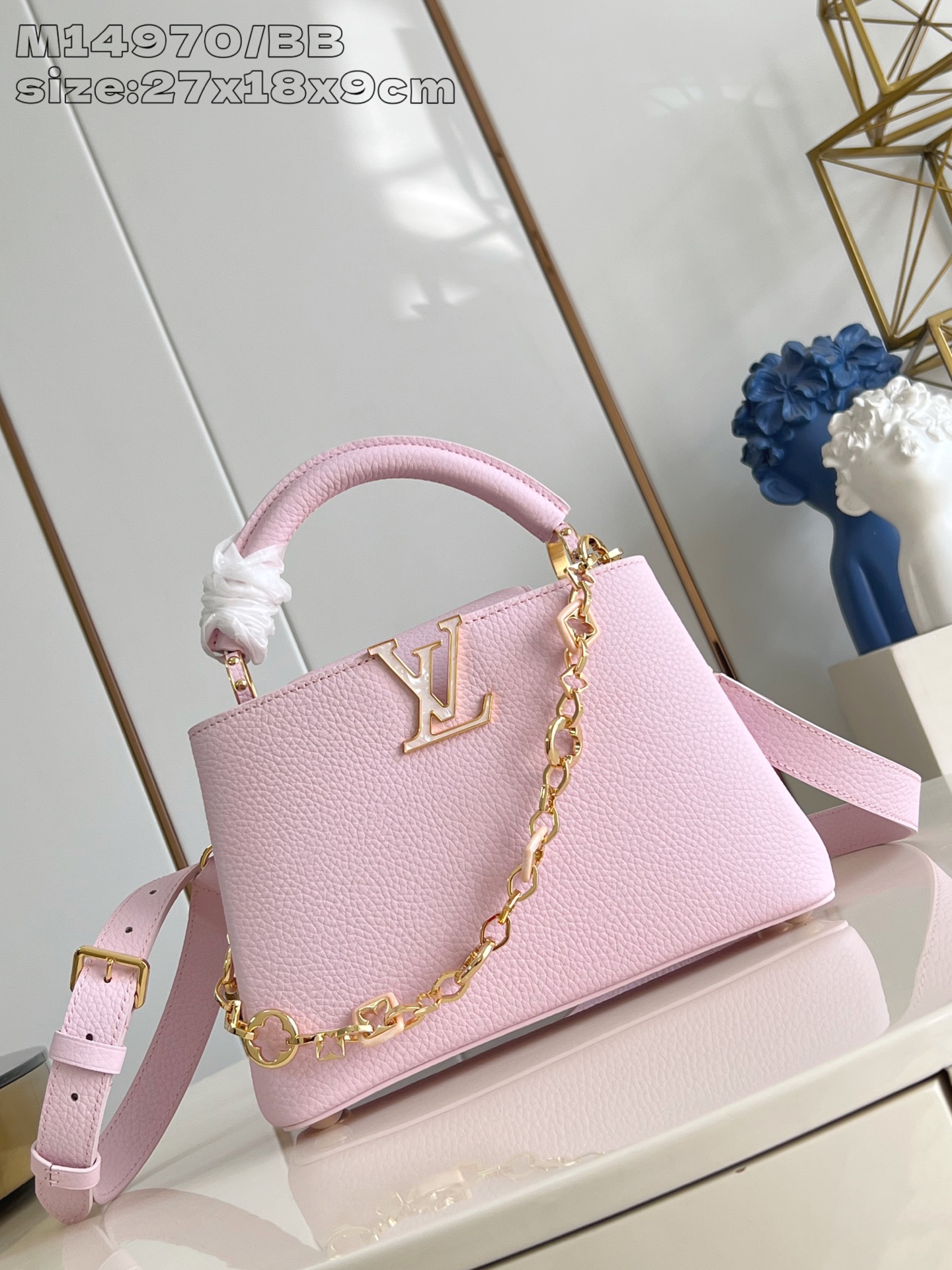 【顶级原单 M14970粉紫/小号 】Capucines BB 手袋以 1854 年路易威登初次开设门店