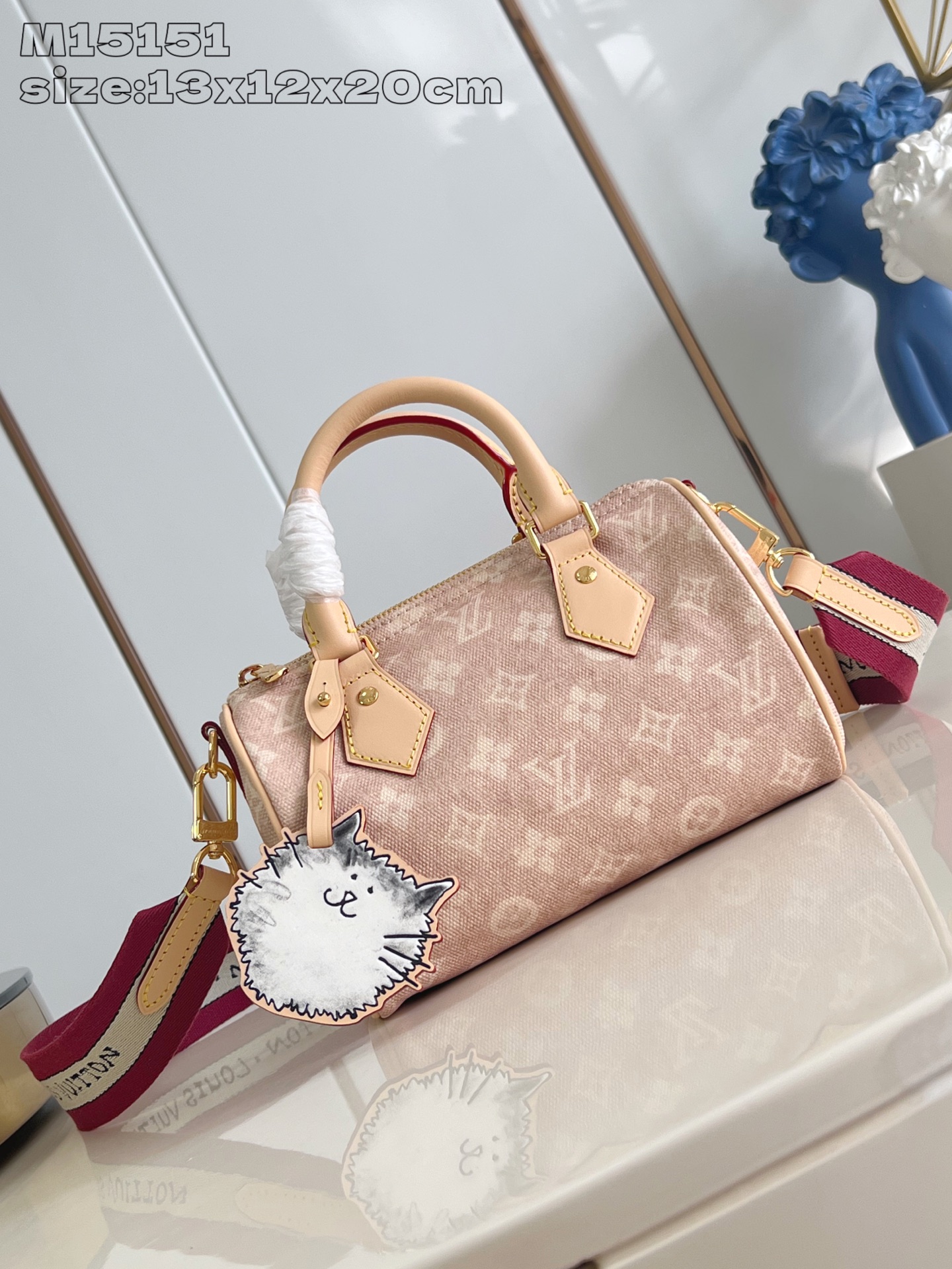 【顶级原单 M15151 】本款 Speedy 20 Bandoulière 手袋取材 Meowgram