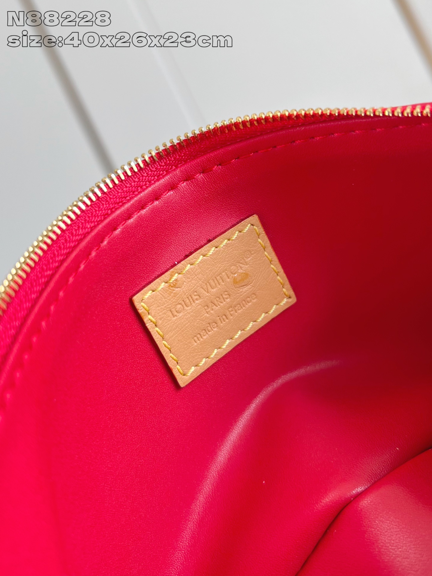 【顶级原单 N88228鸵鸟纹红色 】本款 Speedy Bandoulière 40 Monogram