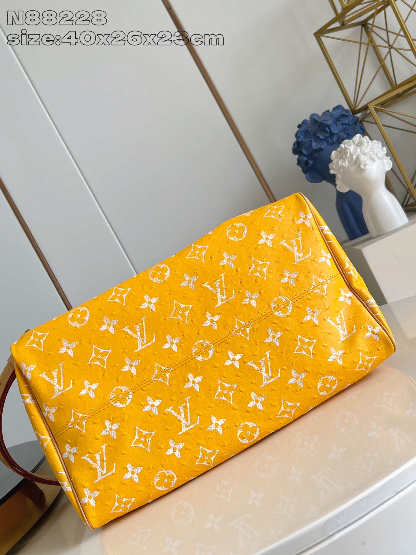 【顶级原单 N88228鸵鸟纹黄色 】本款 Speedy Bandoulière 40 Monogram