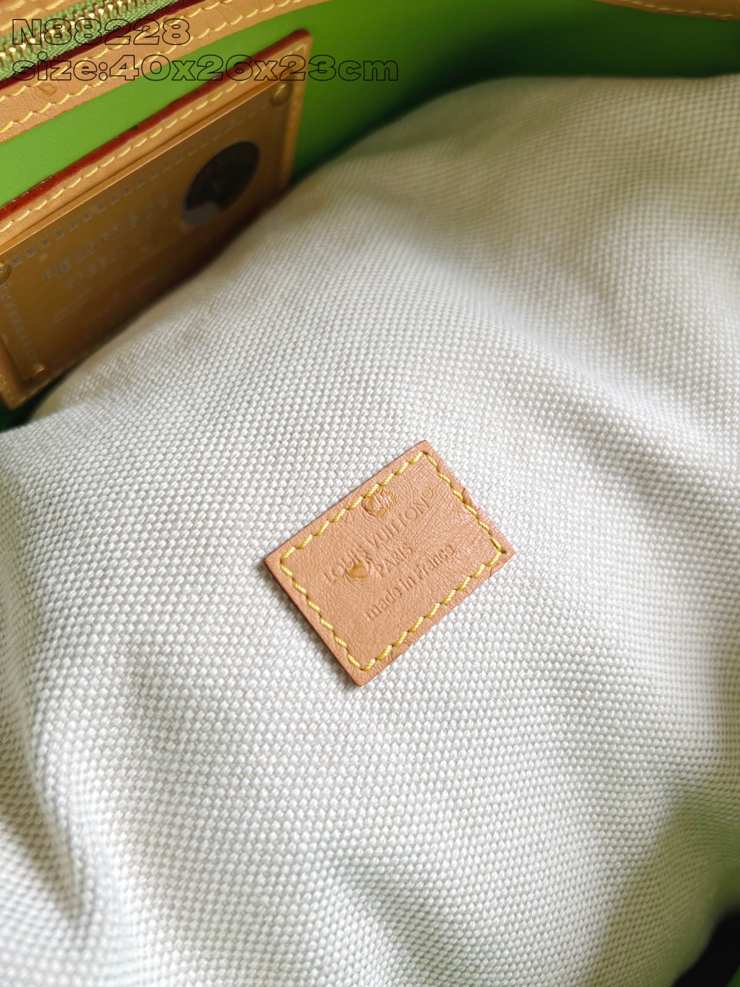 【顶级原单 N88228鸵鸟纹苹果绿 】本款 Speedy Bandoulière 40 Monogra