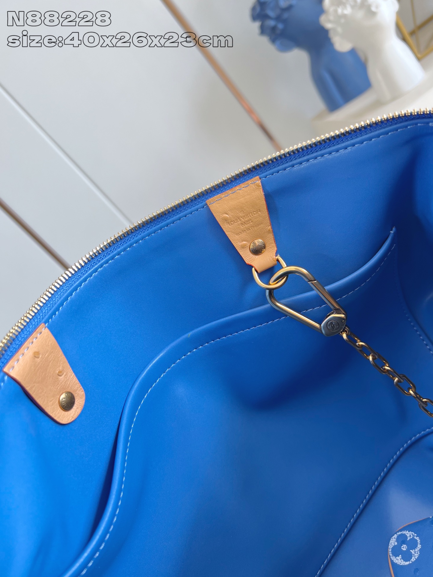 【顶级原单 N88228鸵鸟纹海蓝色 】本款 Speedy Bandoulière 40 Monogra