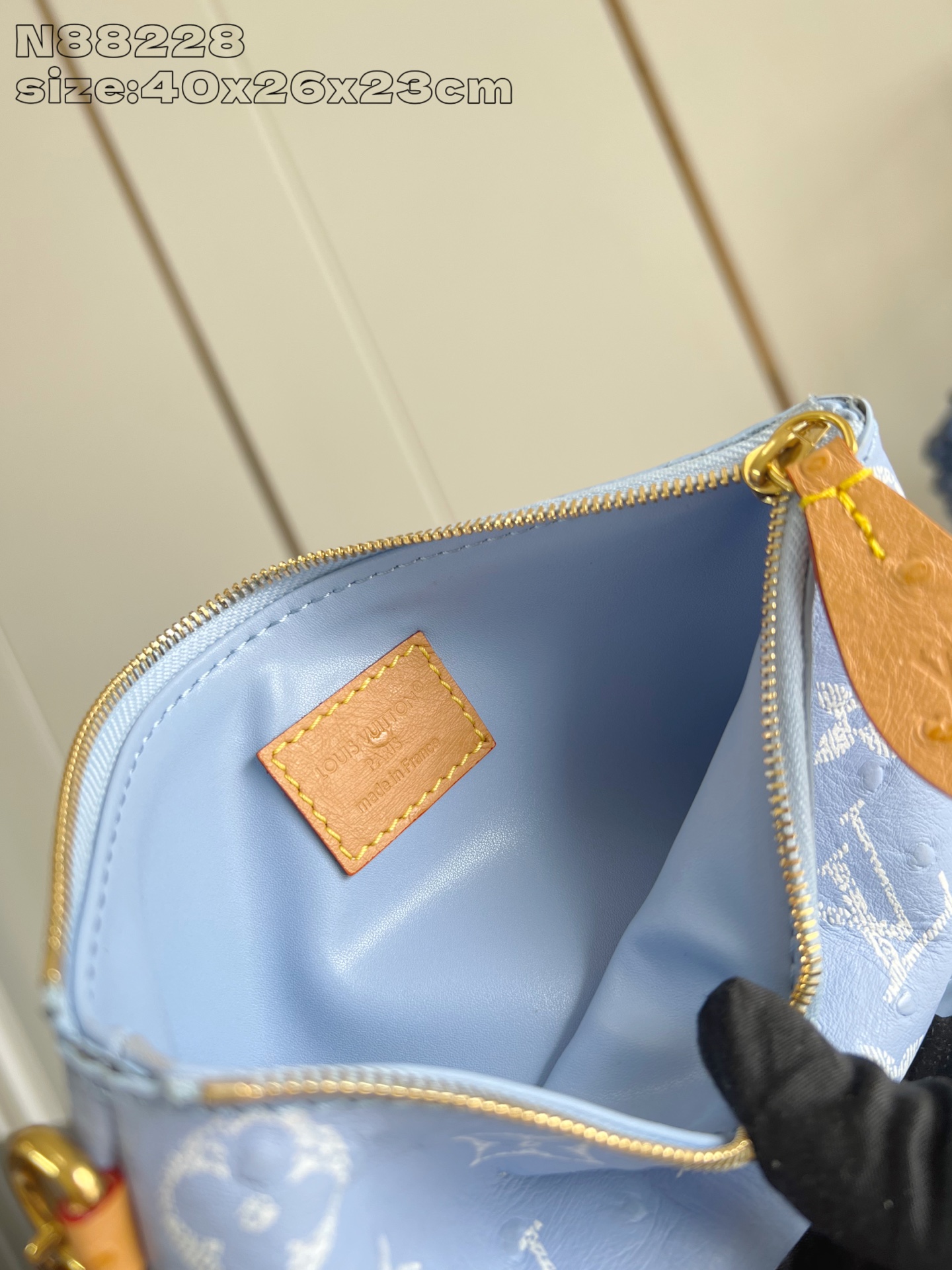 【顶级原单 N88228鸵鸟纹浅蓝色 】本款 Speedy Bandoulière 40 Monogra