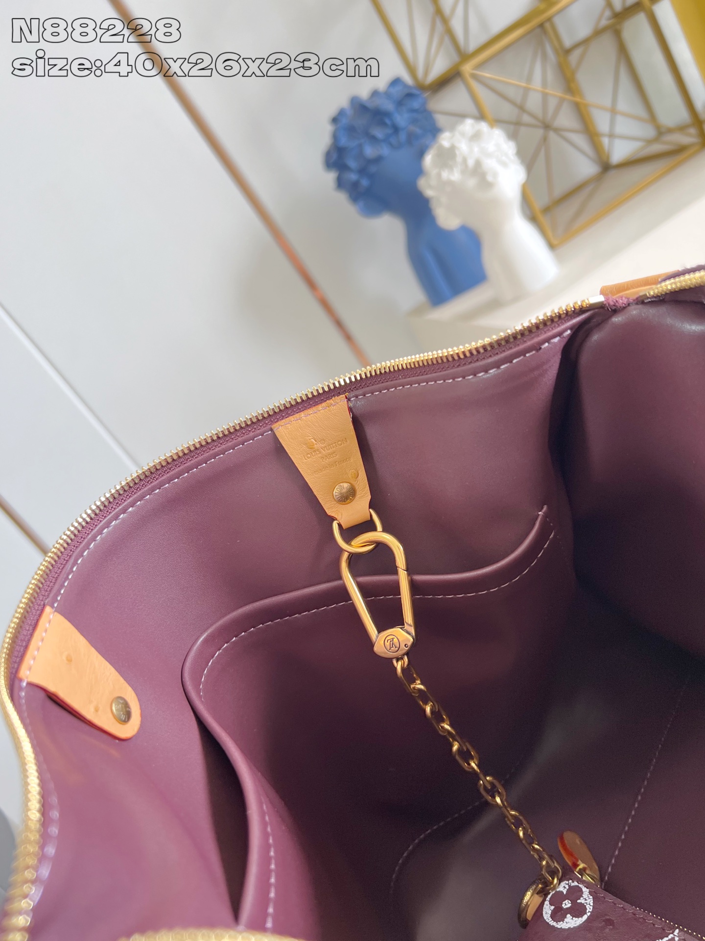 【顶级原单 N88228鸵鸟纹梅紫 】本款 Speedy Bandoulière 40 Monogram