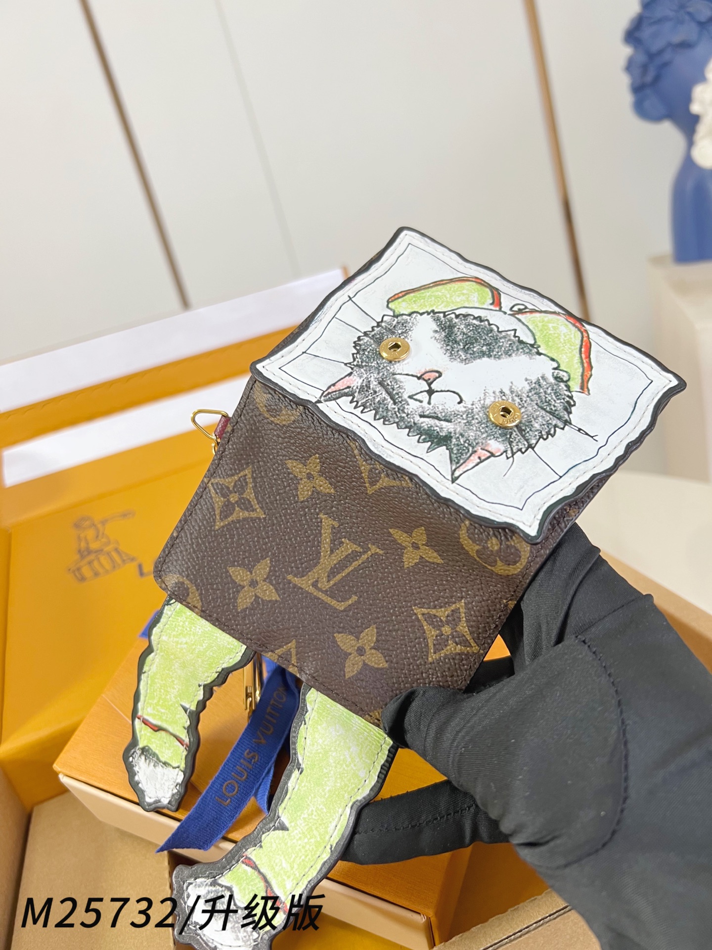 【 M25732/全钢五金版 】🎁配全套精品包装 Pawket 钱包取材牛皮革和帆布，为经典 Monog