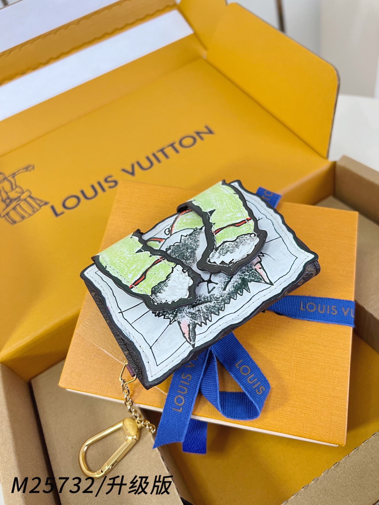 【 M25732/全钢五金版 】🎁配全套精品包装 Pawket 钱包取材牛皮革和帆布，为经典 Monog