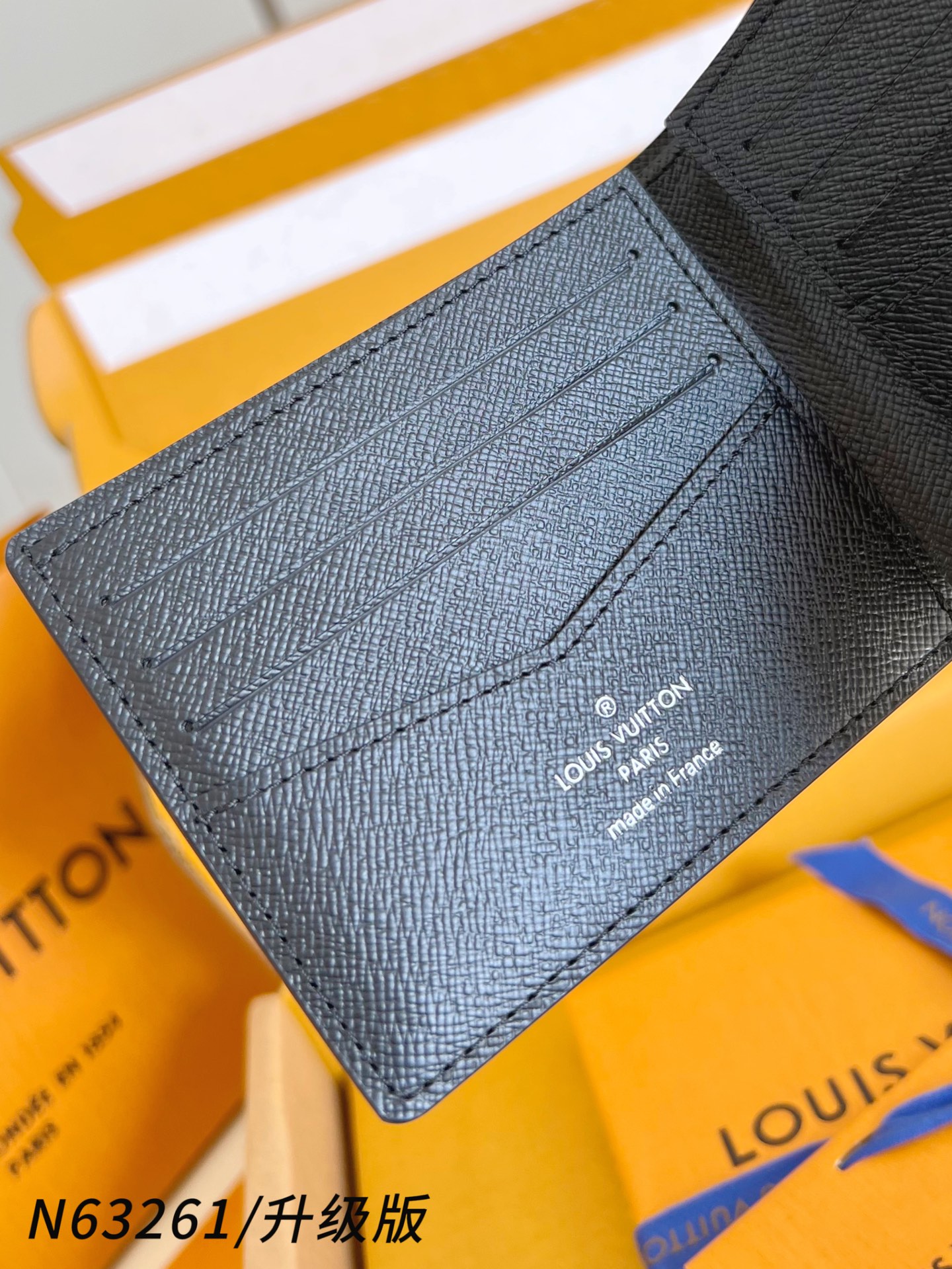 【顶级原单 N63261黑/升级版 】🎁配全套精品包装 slender 钱包采用 Monogram 帆布