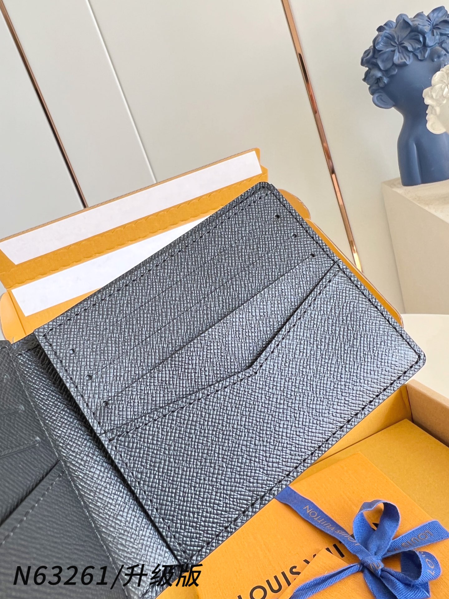 【顶级原单 N63261黑/升级版 】🎁配全套精品包装 slender 钱包采用 Monogram 帆布
