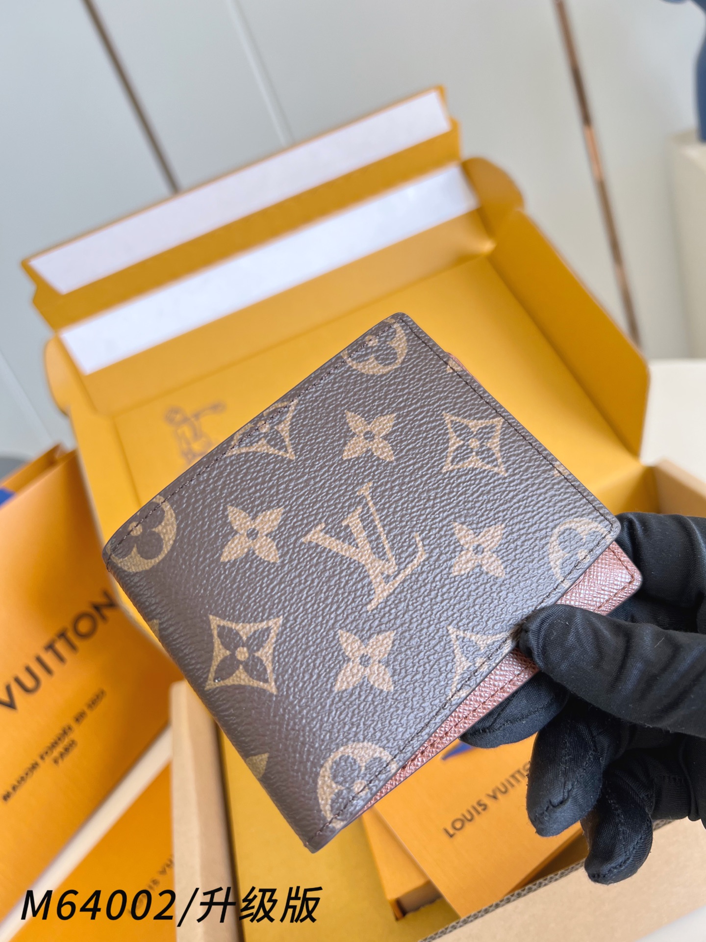 【 N64002老花/升级版 】🎁配全套精品包装 slender 钱包采用 Monogram 帆布制造，