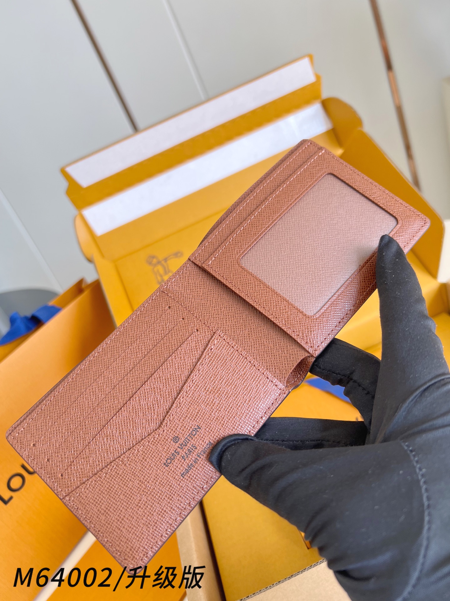【 N64002老花/升级版 】🎁配全套精品包装 slender 钱包采用 Monogram 帆布制造，