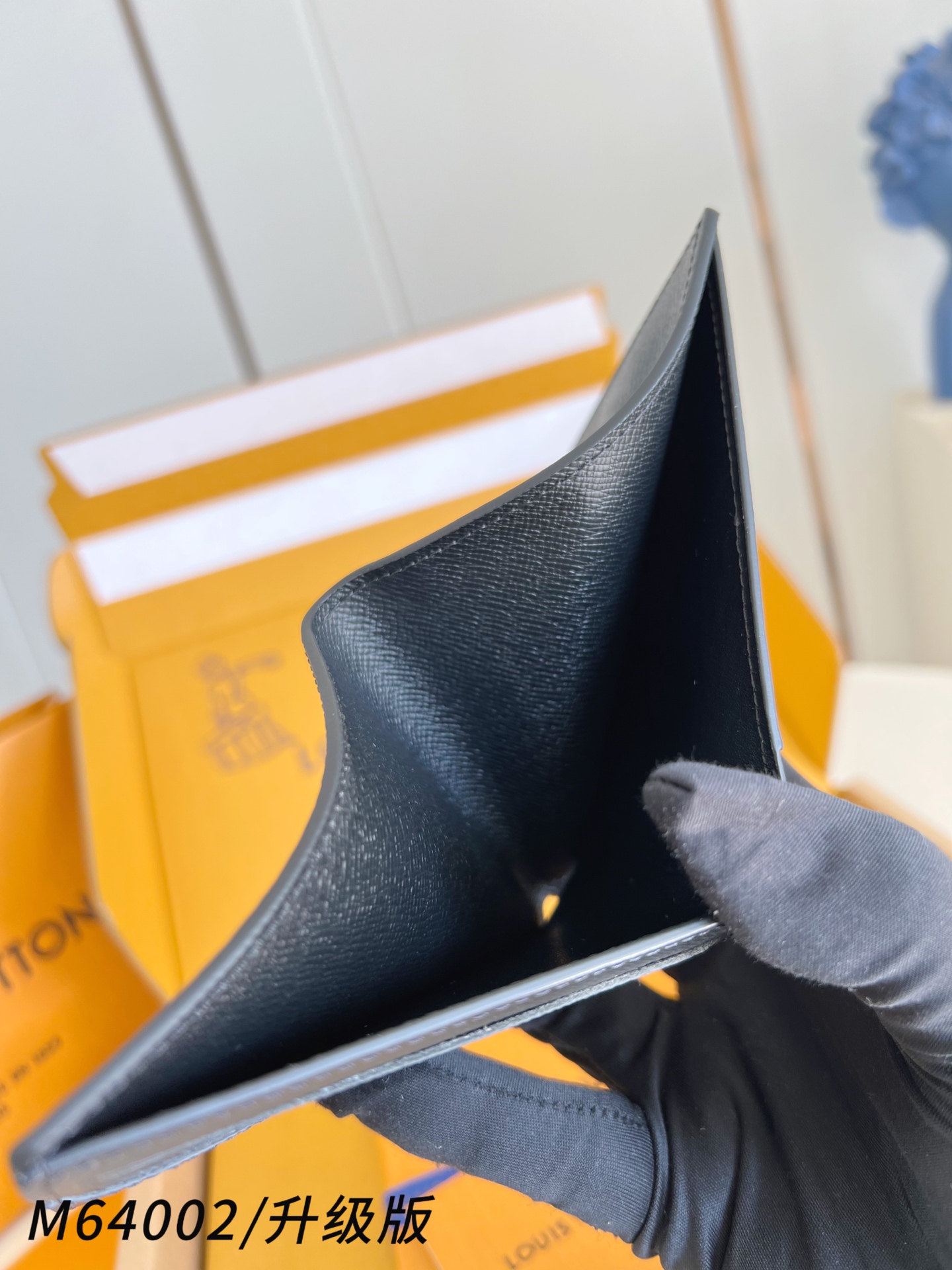 【 N64002黑花/升级版 】🎁配全套精品包装 slender 钱包采用 Monogram 帆布制造，