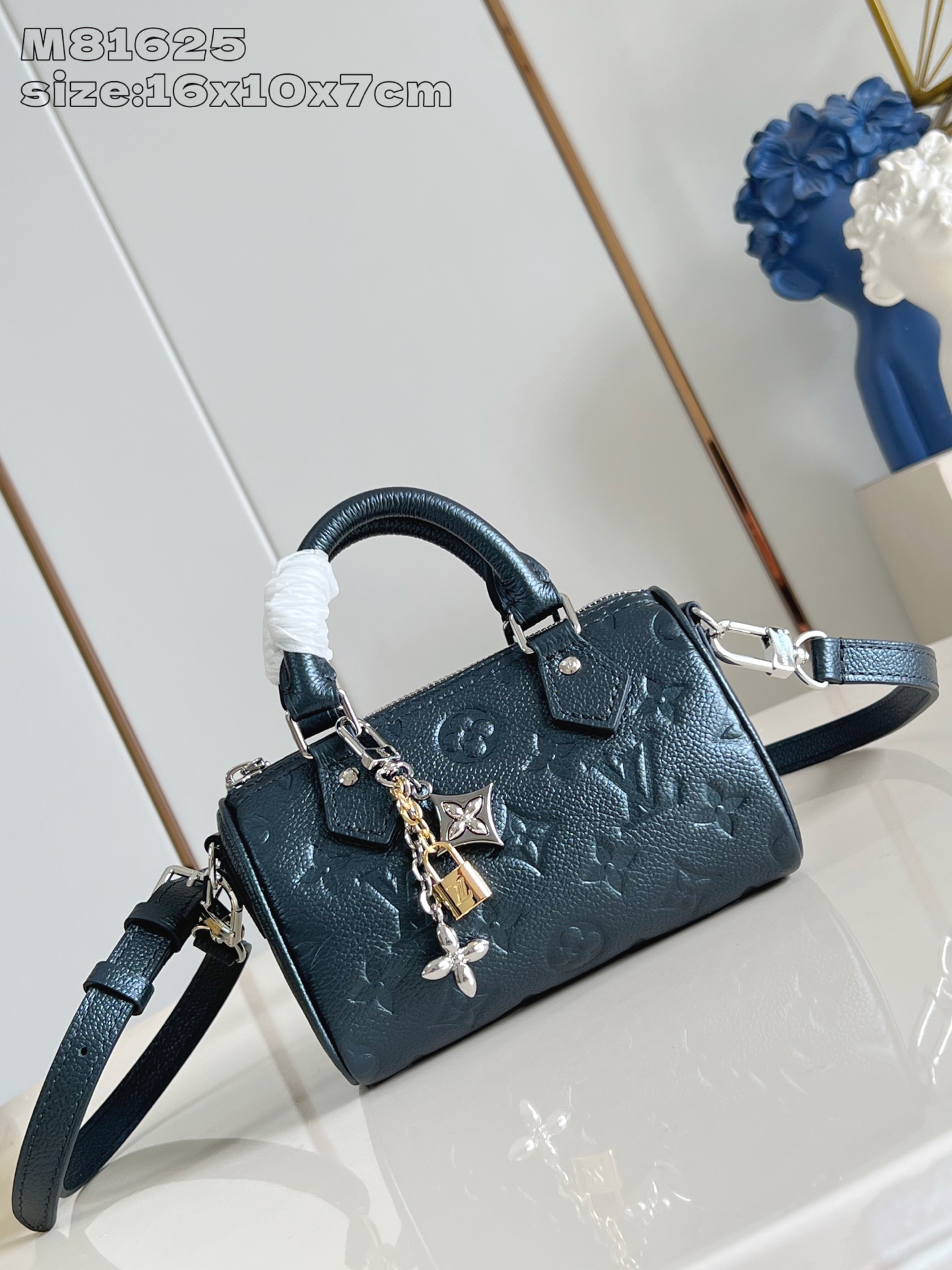 루이비통 M81625 블루 스피디 핸드백 나노 모노그램 앙프렝뜨 Louis Vuitton Bag