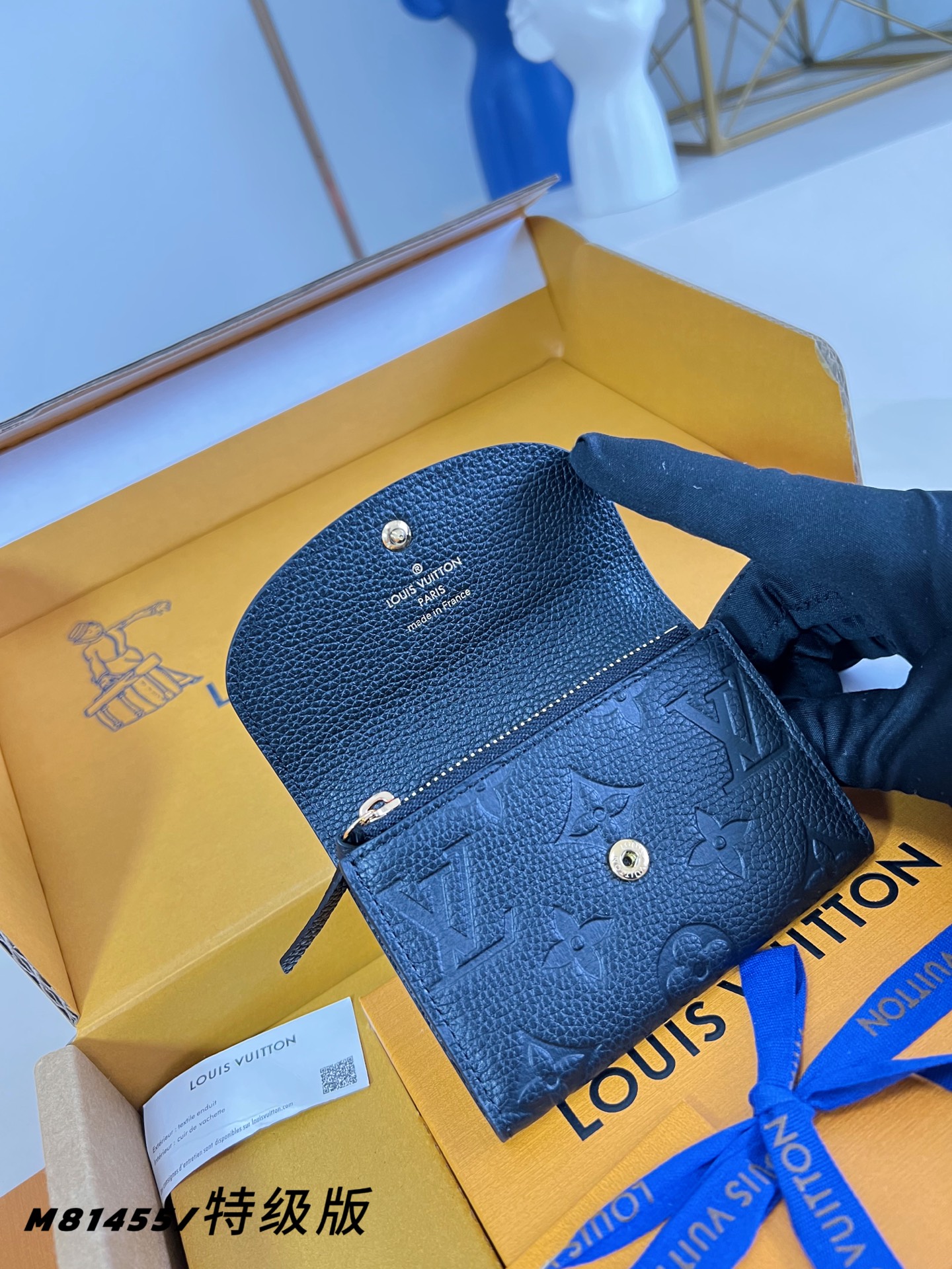【 M81455/特级全钢版 】本款 Rosalie 零钱包取材 Monogram Empreinte 压纹软粒面牛皮革