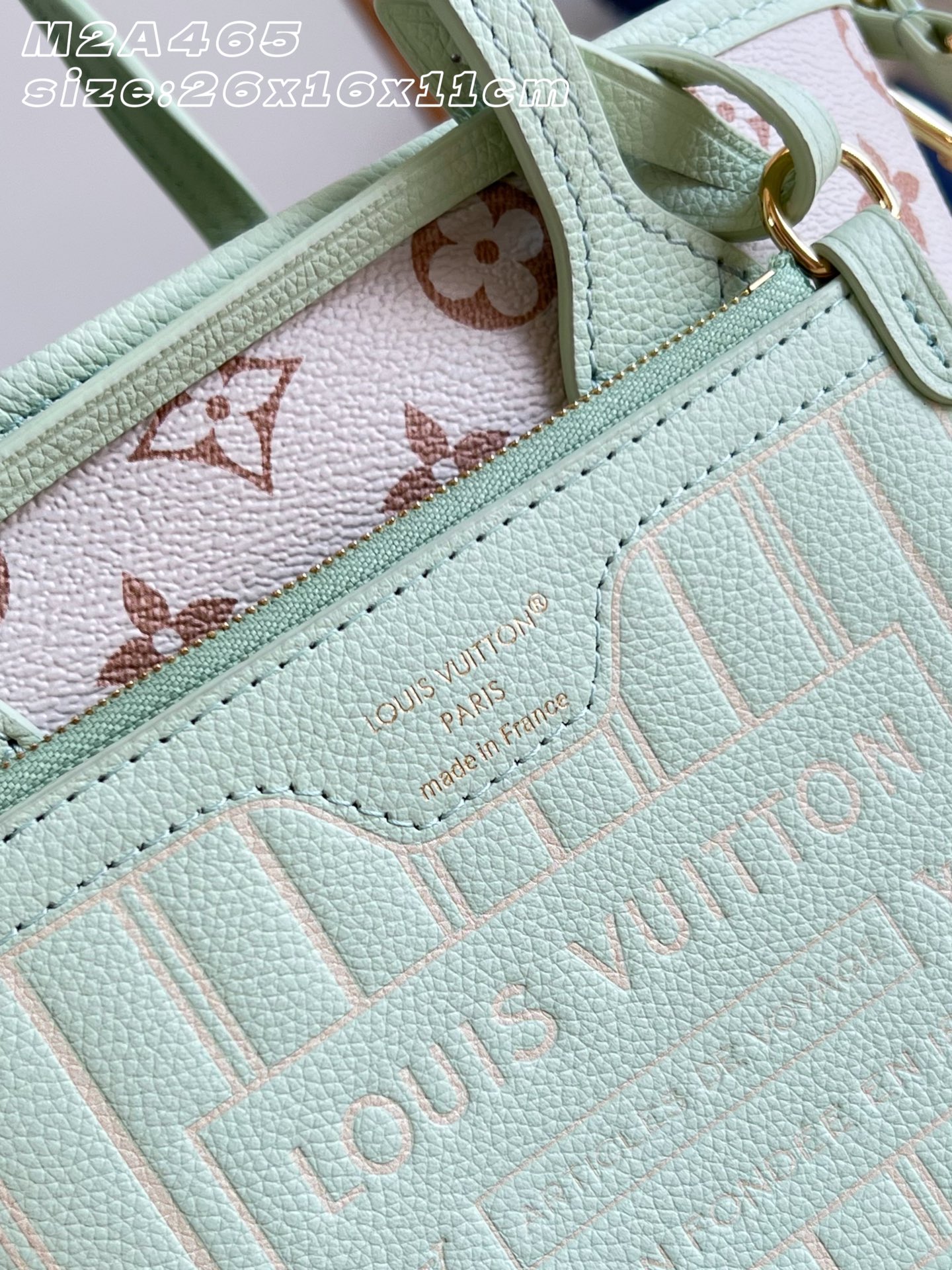 【顶级原单 M2A465 】本款 Neverfull Inside Out BB 手袋焕新呈现 Monogram Dun