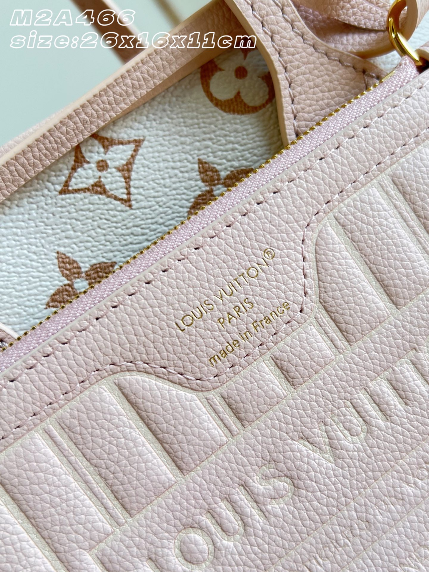 【顶级原单 M2A466 】本款 Neverfull Inside Out BB 手袋焕新呈现 Monogram Dun
