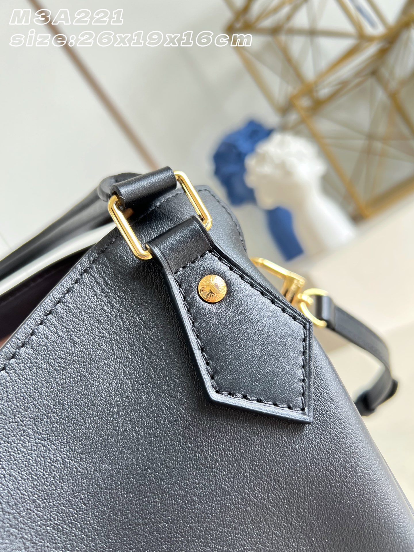 【顶级原单 M3A221 】本款 Speedpocket 小号手袋以亮泽牛皮革和 Monogram 涂层帆布塑造内外翻转