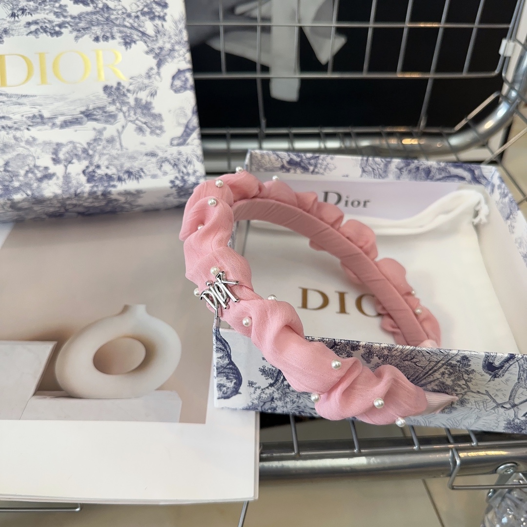 配包装盒Dior迪奥新款D家发箍夏日小清新系列时尚百搭！简单实用小姐姐必备