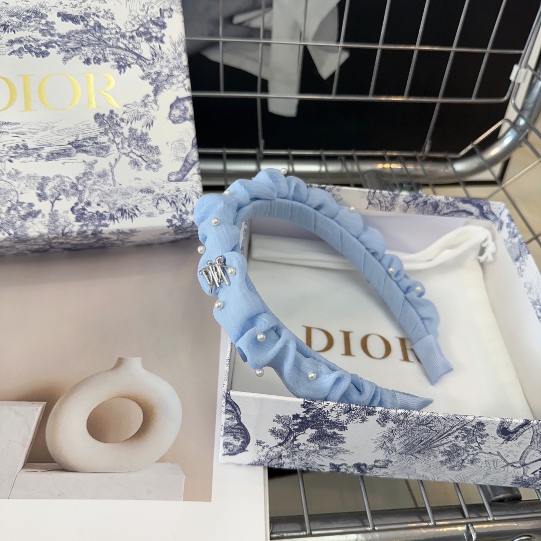 配包装盒Dior迪奥新款D家发箍夏日小清新系列时尚百搭！简单实用小姐姐必备