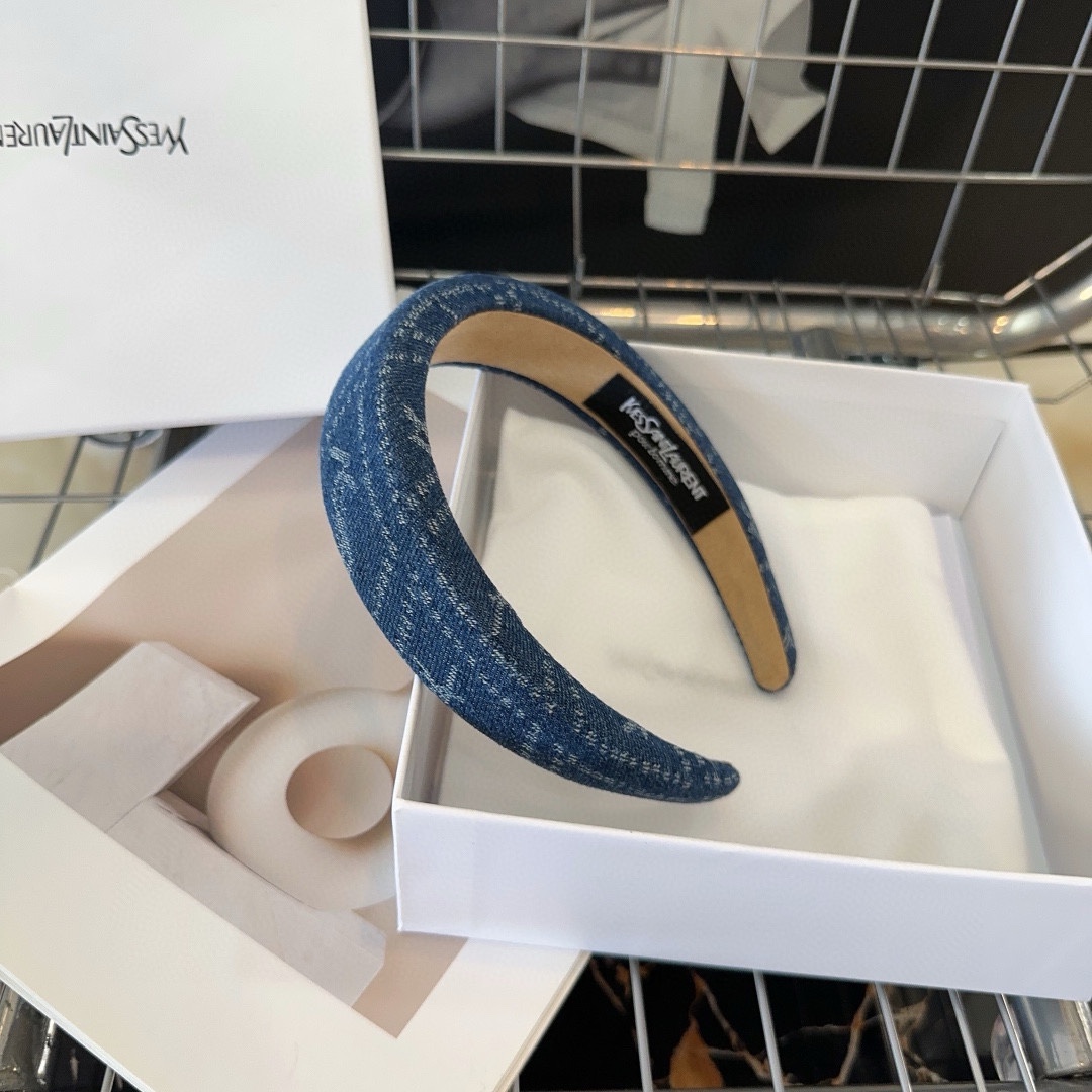 NO:278290,P with packaging box YSL (Saint Laurent) retro denim hairband, fashionable items, practical and versatile, must-have for young ladies... Hair accessories, hairpins, saint laurent, saint laurent, hairpins19860909P 配包装盒 YSL（圣罗兰）复古牛仔布发箍,时尚单品,实用百搭,小姐姐必备…发饰,发夹,saint laurent,saint laurent,hairpins,accessory