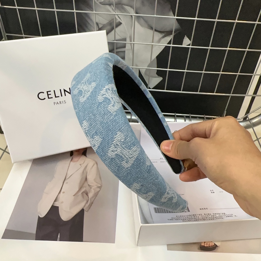 CELINE赛琳凯旋门发箍牛仔布甜酷范时尚休闲女神必备单品