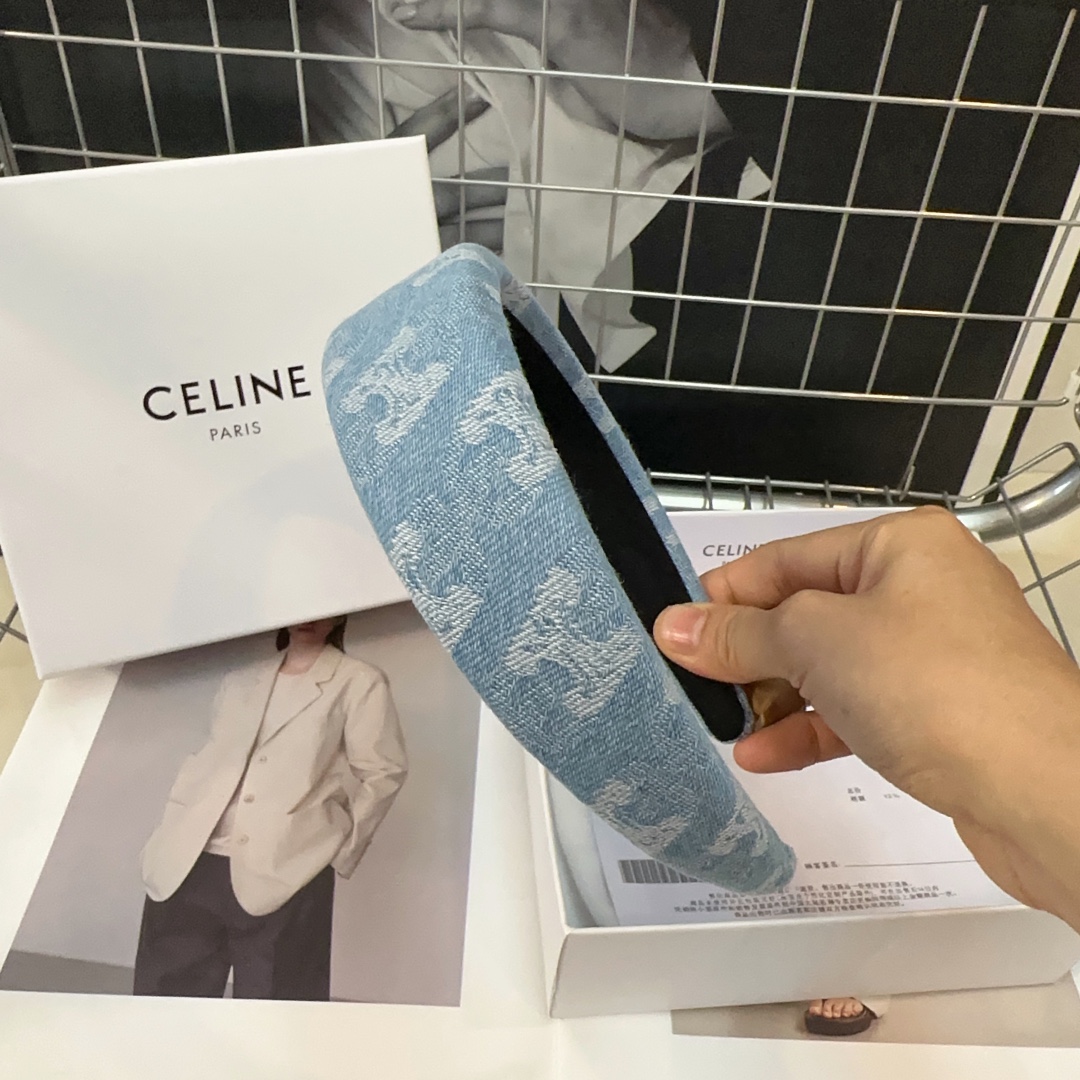 CELINE赛琳凯旋门发箍牛仔布甜酷范时尚休闲女神必备单品