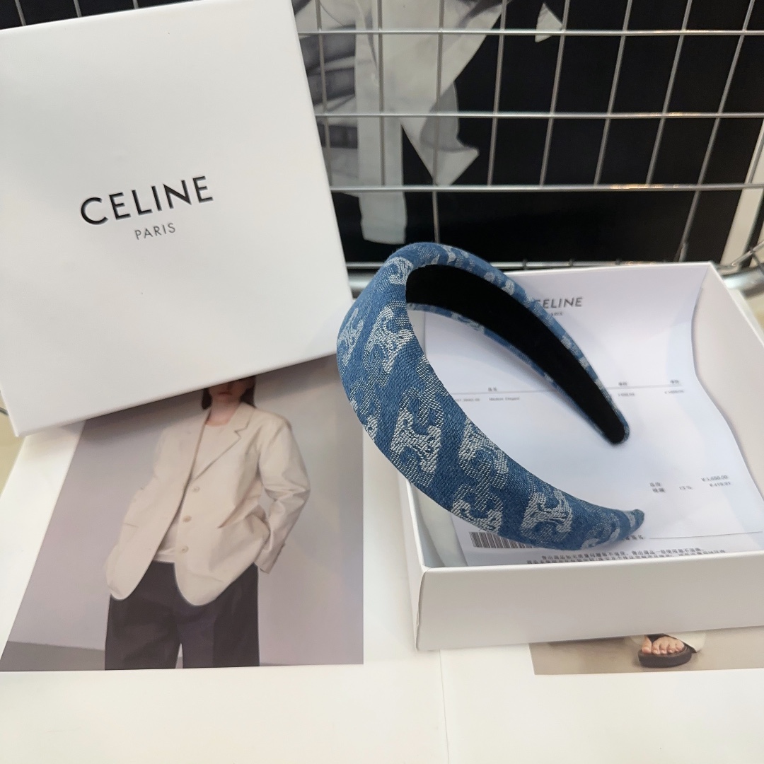 CELINE赛琳凯旋门发箍牛仔布甜酷范时尚休闲女神必备单品