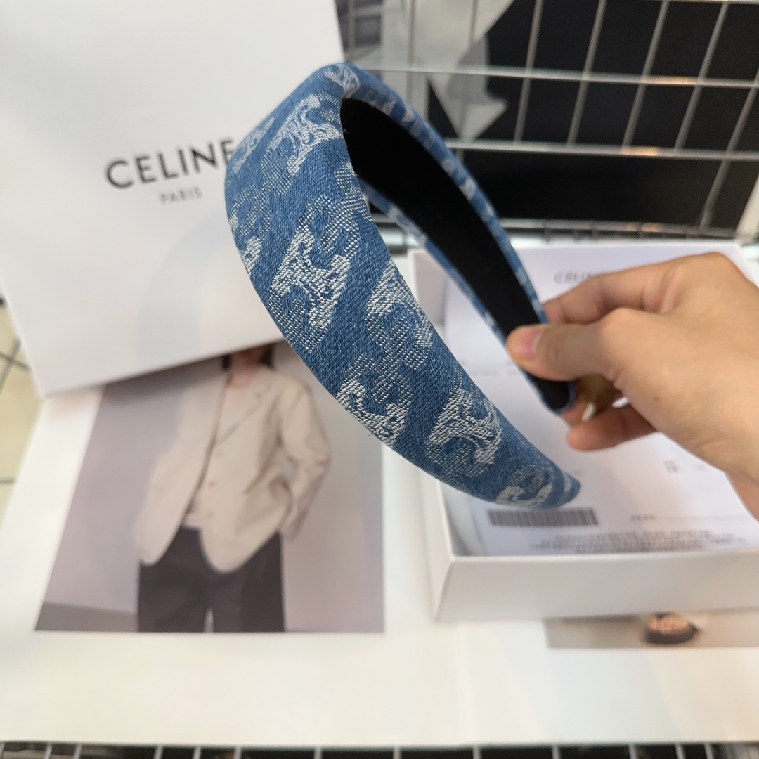 CELINE赛琳凯旋门发箍牛仔布甜酷范时尚休闲女神必备单品