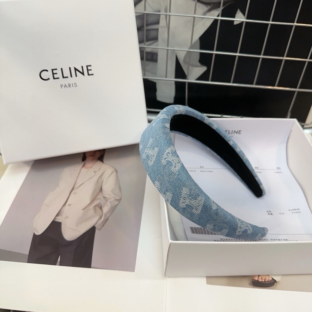 配包装盒CELINE赛琳凯旋门发箍牛仔布甜酷范时尚休闲女神必备单品