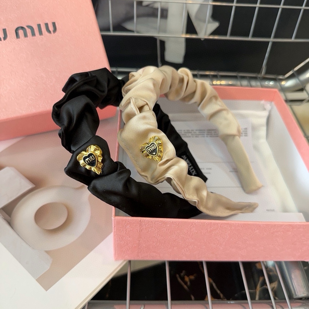 配包装盒miumiu新款发箍简单优雅实用百搭值得入手！黑白两色