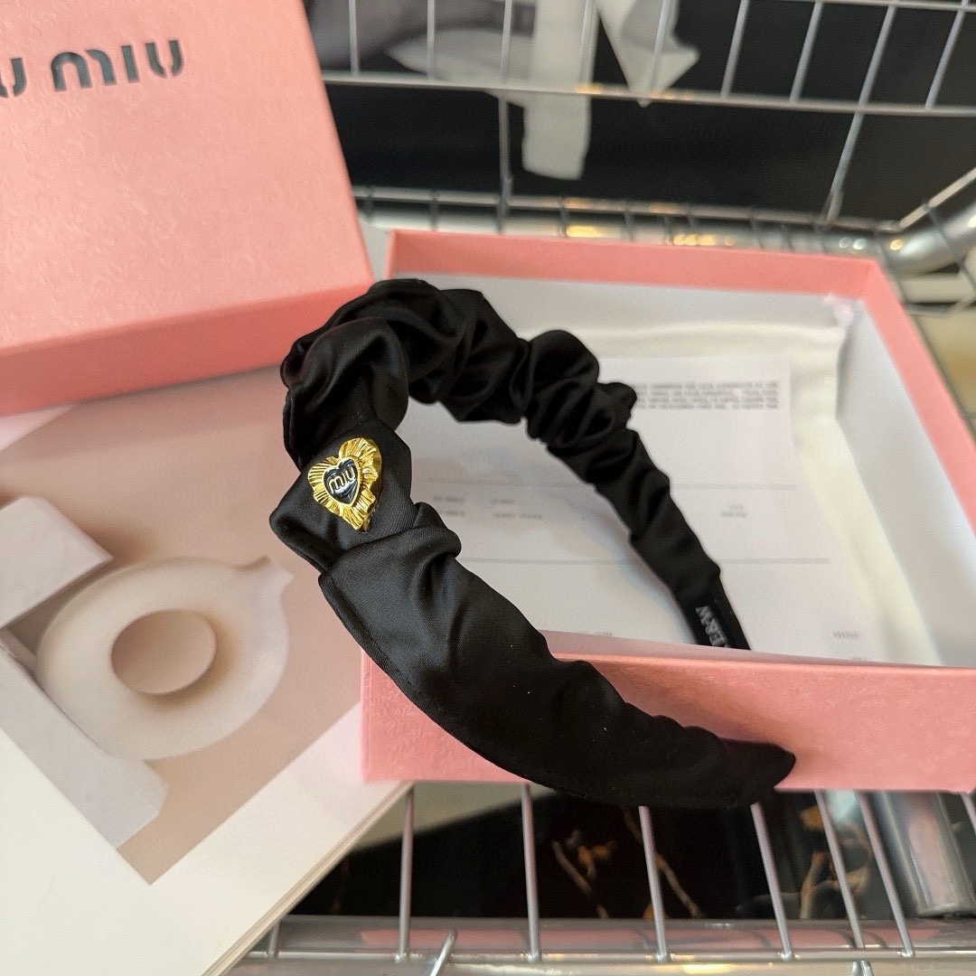 配包装盒miumiu新款发箍简单优雅实用百搭值得入手！黑白两色