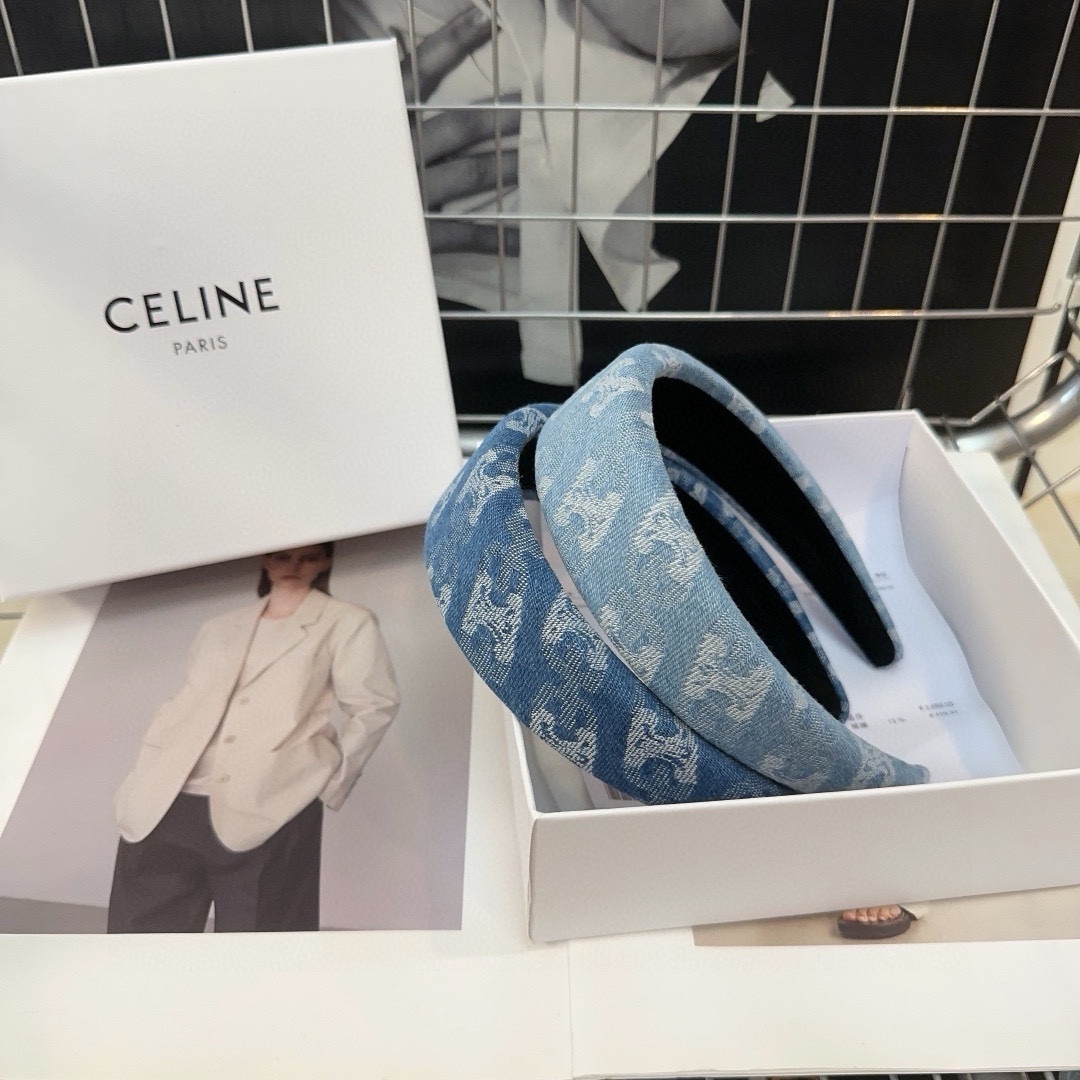 配包装盒CELINE赛琳凯旋门发箍牛仔布甜酷范时尚休闲女神必备单品