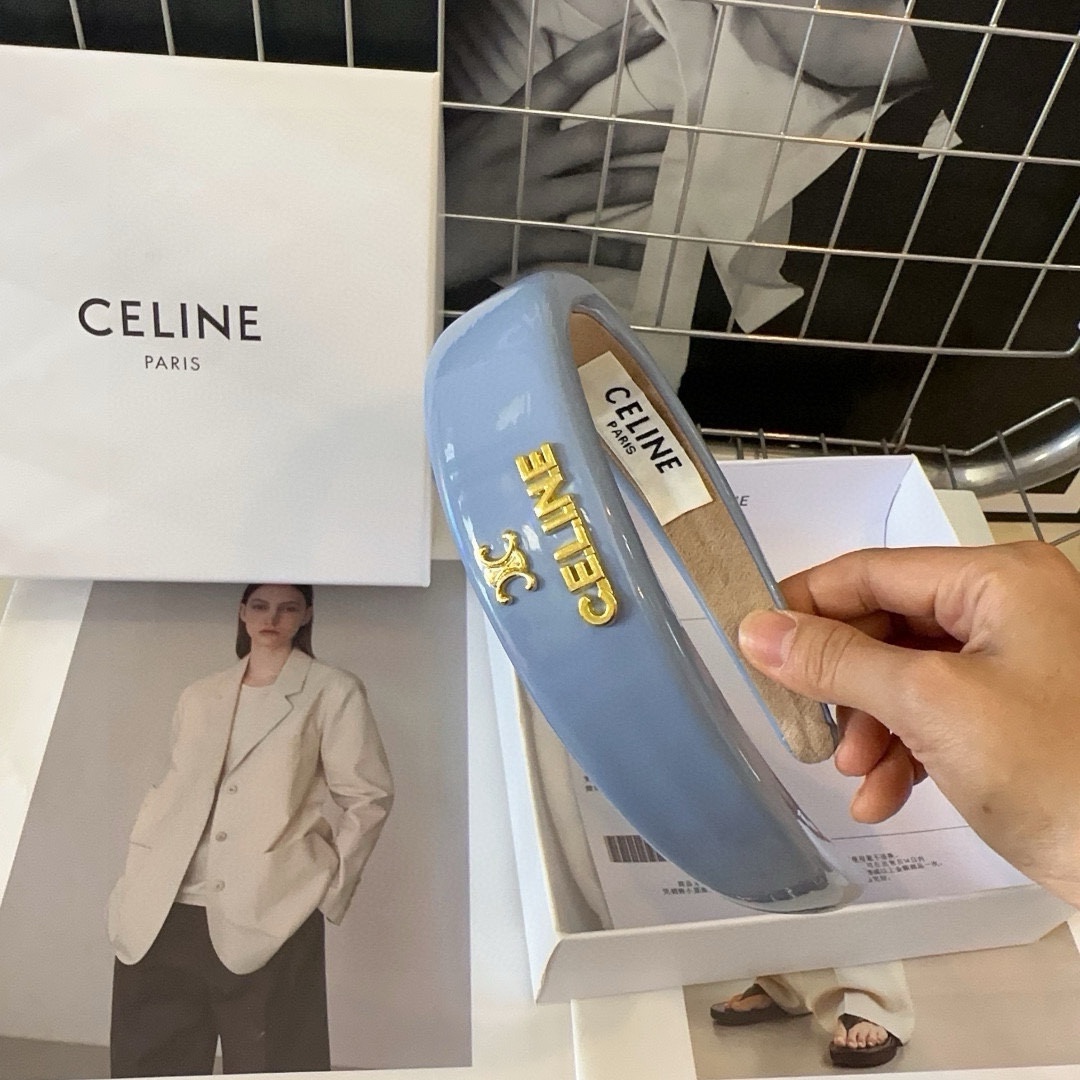 CELINE赛琳凯旋门新款漆皮发箍夏日小清新时尚百搭！女神必备单品