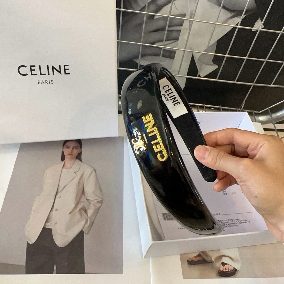 CELINE赛琳凯旋门新款漆皮发箍夏日小清新时尚百搭！女神必备单品