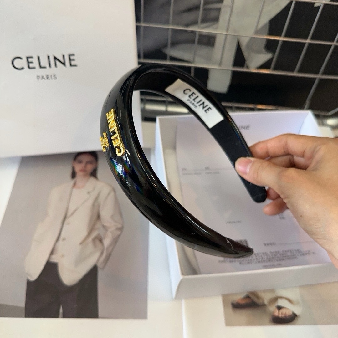 CELINE赛琳凯旋门新款漆皮发箍夏日小清新时尚百搭！女神必备单品