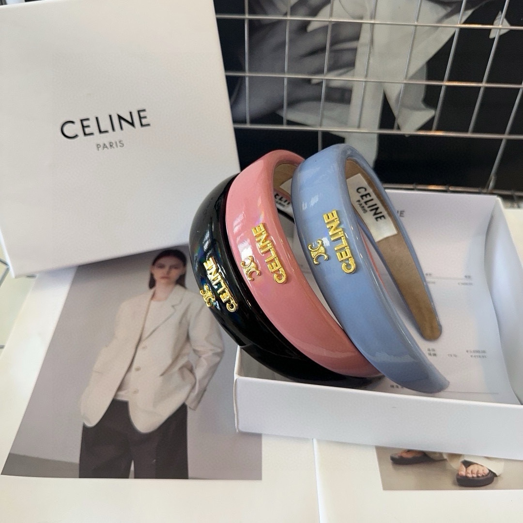 CELINE赛琳凯旋门新款漆皮发箍夏日小清新时尚百搭！女神必备单品