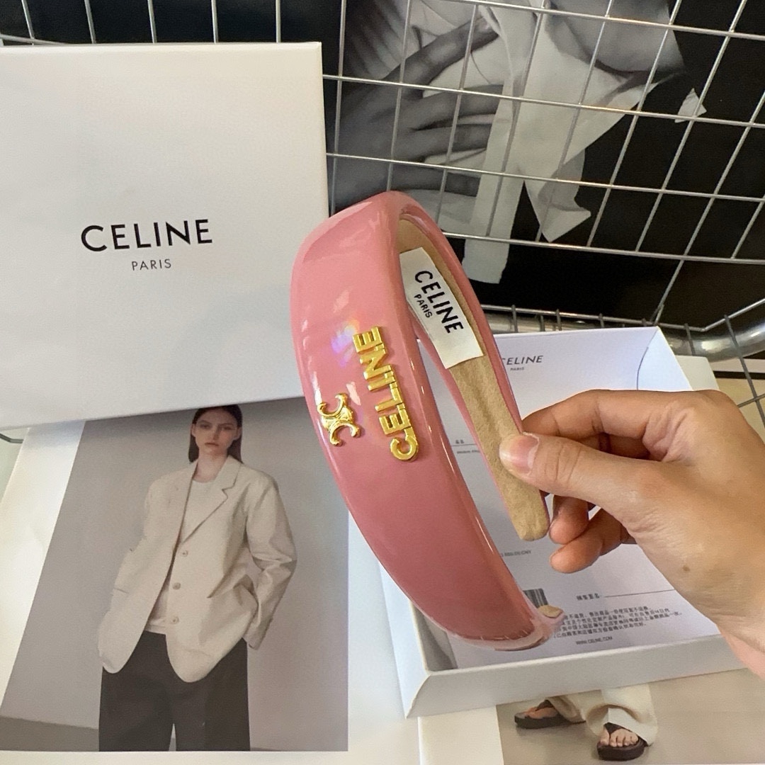 CELINE赛琳凯旋门新款漆皮发箍夏日小清新时尚百搭！女神必备单品