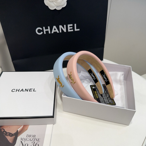 Yves Saint Laurent Headband - Stylish Accessory for Women, Blue and Pink 1 Yves Saint Laurent Headband – Stylish Accessory for Women, Blue and Pink
