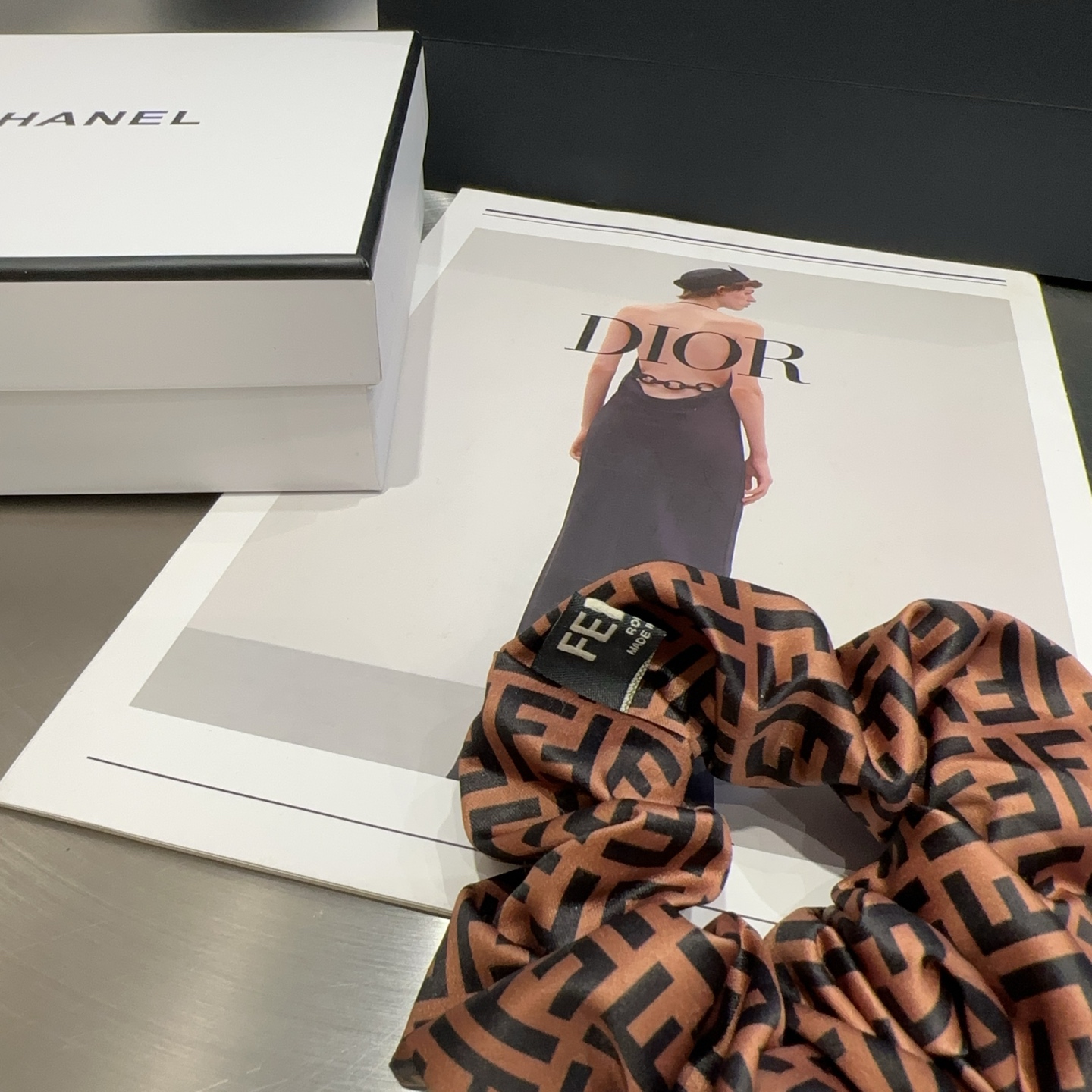 P 99 🎁 PACKAGING BOX FENDI (FENDY) CLASSIC F-CIRCLE, RETRO-TEMPERATURE, ALMOST PERFECT! MY SISTER CLOSED HER EYES.. - 图片 6