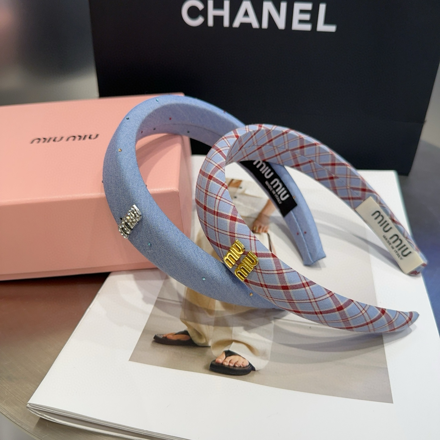 NO:301168,P with packaging box Miumiu new plaid headband, simple and elegant, practical and versatile, worth buying!  hairpins, hairpins, miumiu, hairpins19860909P 配包装盒 miumiu新款格子发箍,简单优雅,实用百搭,值得入手！发夹,发夹,miumiu,hairpins,accessory