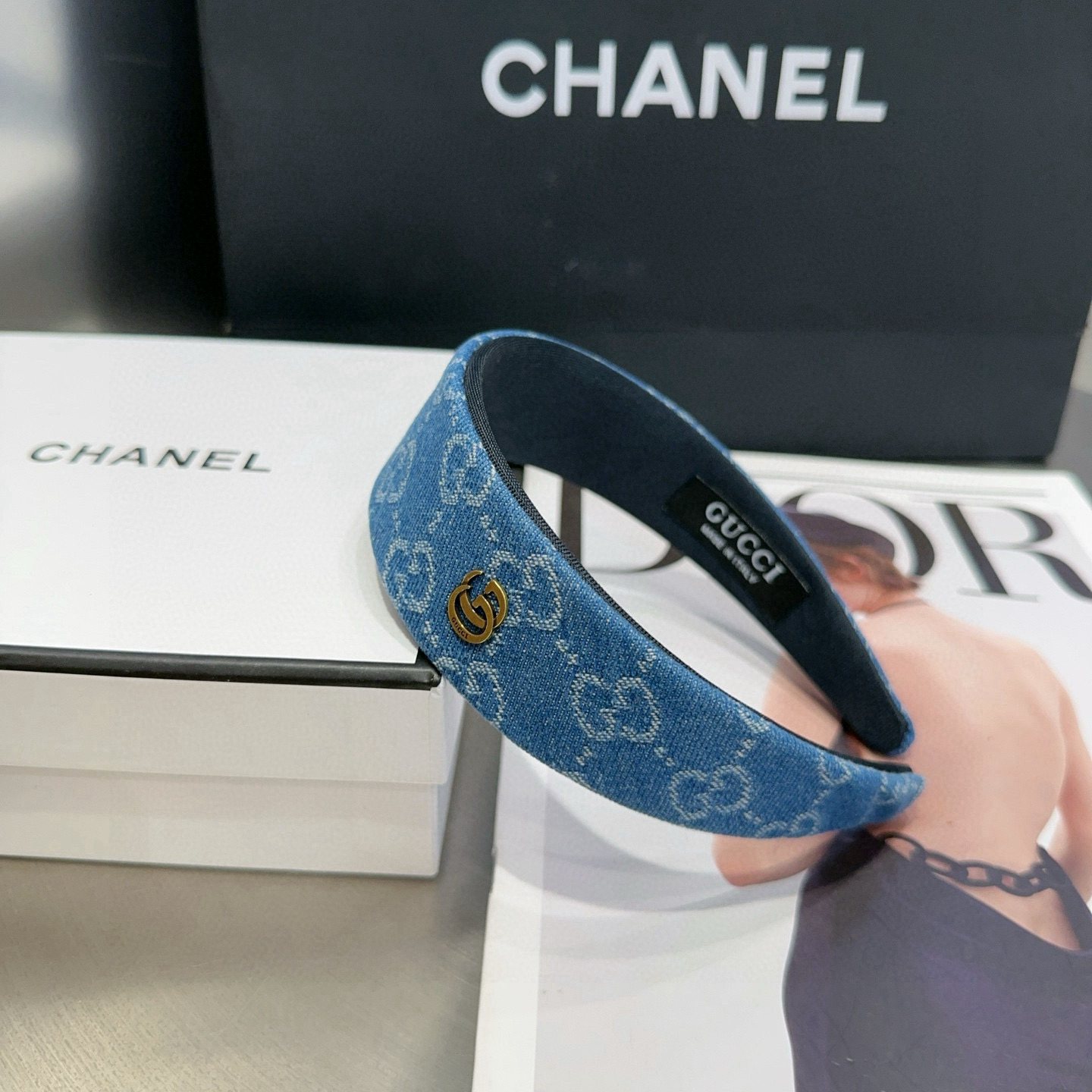 NO:640894,P with packaging Gucci (Gucci) GG new denim headband, fashion trend, a must-have item for girls, hairpins, hairpins, gucci, hairpins19860909P 配包装 Gucci(古奇) GG新款牛仔布发箍,时尚潮流,小姐姐必备单品发夹,发夹,gucci,hairpins,accessory