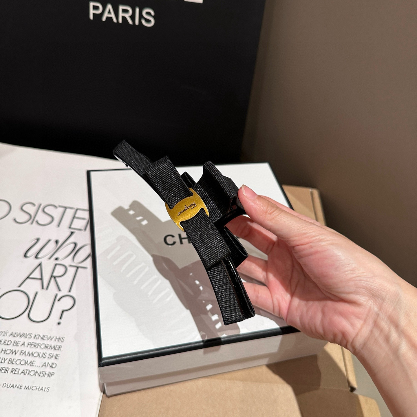 P 65🎁配包装盒
S F(菲拉格慕)爆款抓夹，超级好看！名媛范儿十足，小仙女必备&hellip;