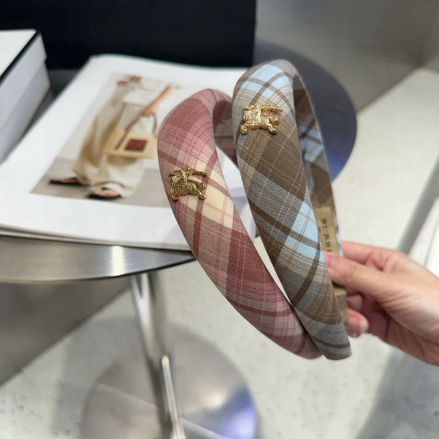 🎁配包装盒Burberry （巴宝莉）最新款格子发箍，时尚潮流，实用百搭，非常好看