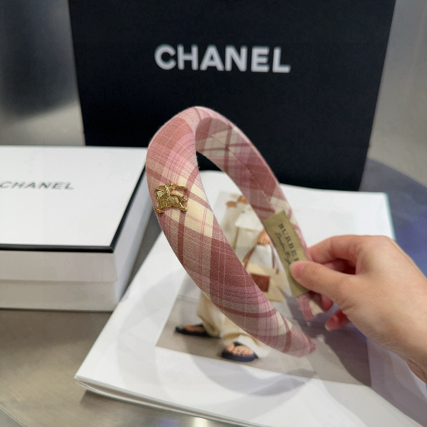 🎁配包装盒Burberry （巴宝莉）最新款格子发箍，时尚潮流，实用百搭，非常好看