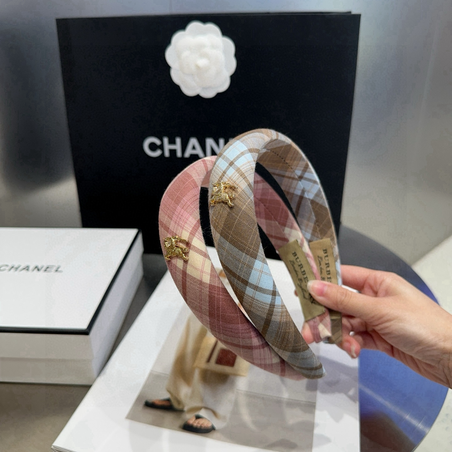 🎁配包装盒Burberry （巴宝莉）最新款格子发箍，时尚潮流，实用百搭，非常好看