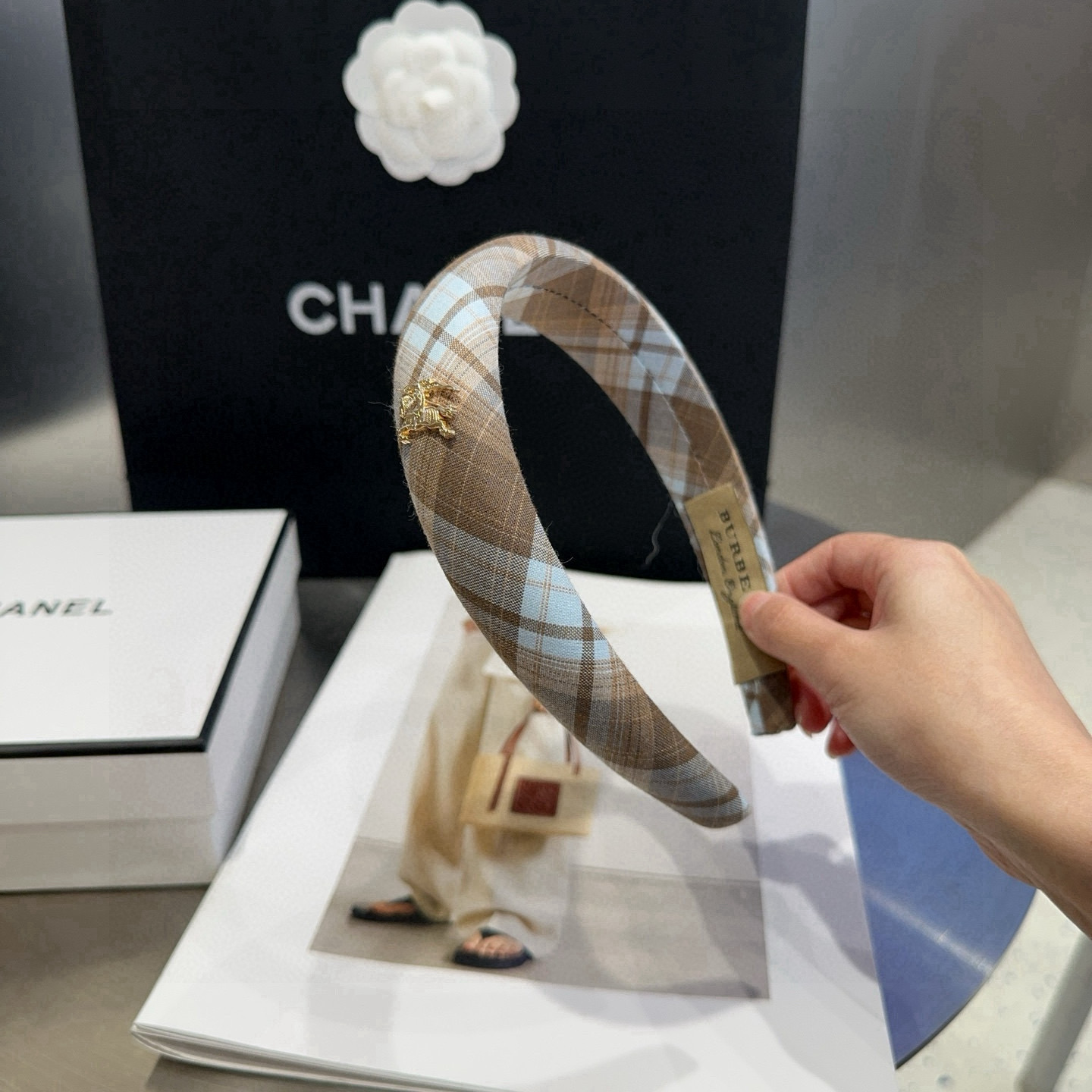 🎁配包装盒Burberry （巴宝莉）最新款格子发箍，时尚潮流，实用百搭，非常好看