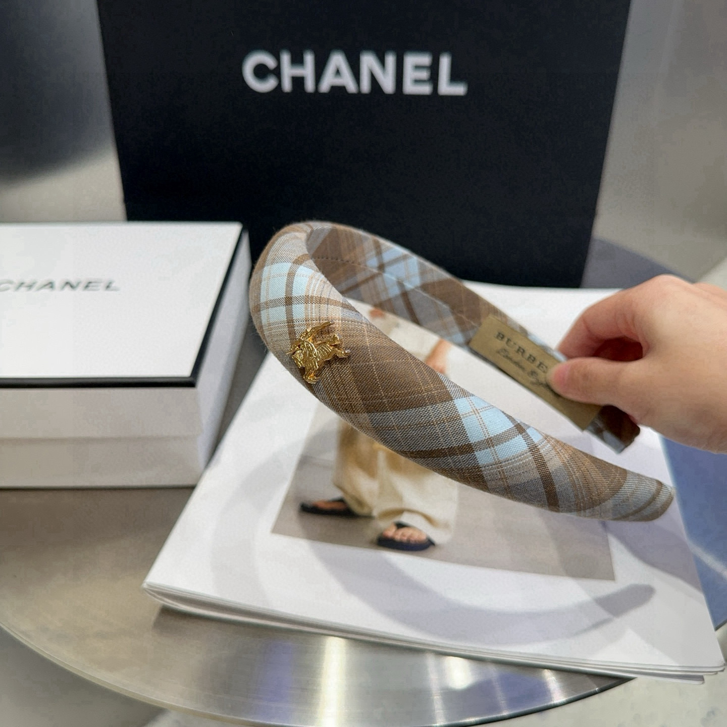 🎁配包装盒Burberry （巴宝莉）最新款格子发箍，时尚潮流，实用百搭，非常好看