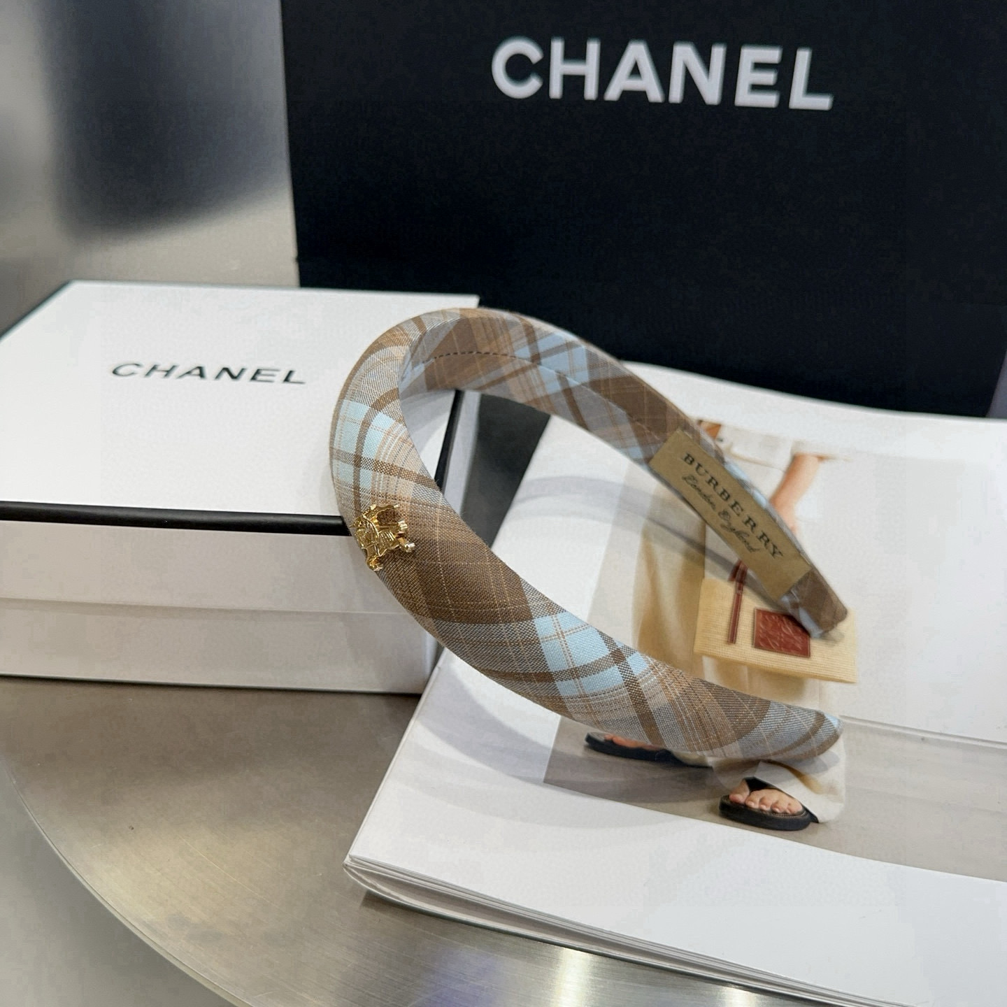 🎁配包装盒Burberry （巴宝莉）最新款格子发箍，时尚潮流，实用百搭，非常好看