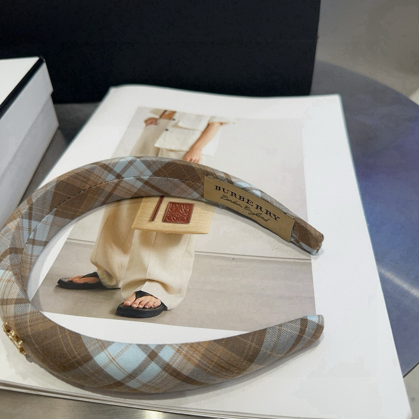 🎁配包装盒Burberry （巴宝莉）最新款格子发箍，时尚潮流，实用百搭，非常好看