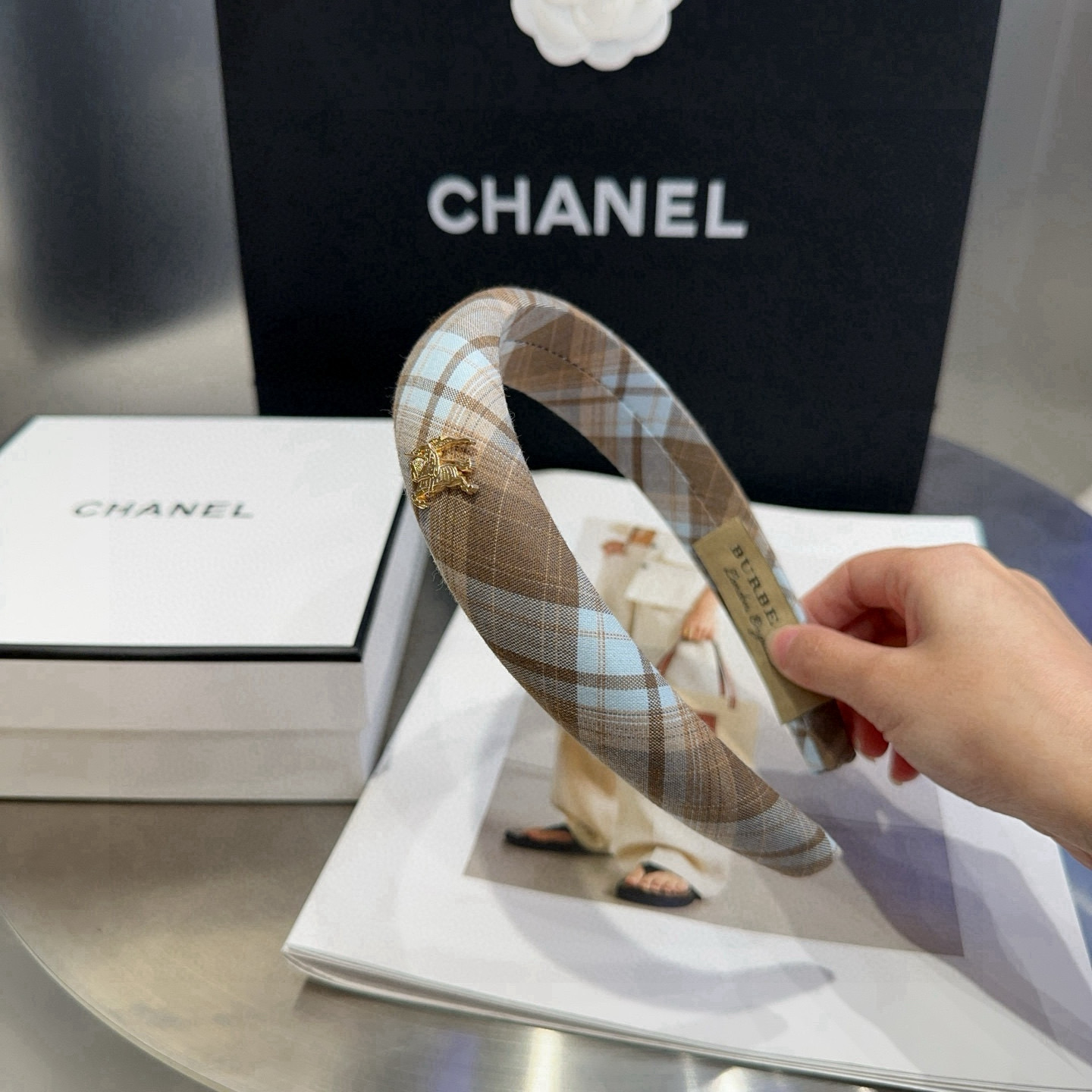 🎁配包装盒Burberry （巴宝莉）最新款格子发箍，时尚潮流，实用百搭，非常好看